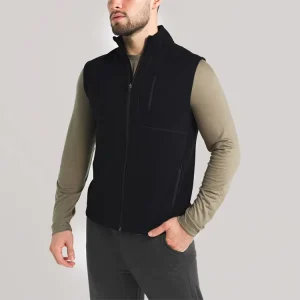 Custom Merino Wool Hiking Vest Men’s Outdoor Running Sports Fleece Vest Jacket