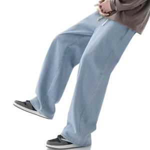 Custom New Style Men Denim Jeans Street Trend Loose Straight-Leg Men’s Jeans
