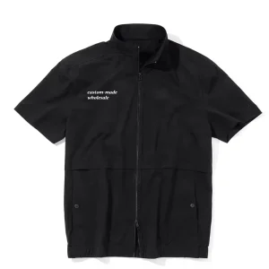 Custom Nylon Lightweight Waterproof Men Outdoor Windproof Adjustable Golf Zipper Up Short Sleeve Motorcycle Jackets