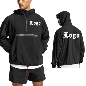 Custom Nylon Plain Windbreaker Jackets Mens Fall Clothing Branded Vintage Pullover Waterproof Windproof Jacket For Men