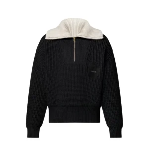 Custom ODM OEM logo Men’s Sweaters Distressed Knitwear Casual Pullover Turn-down Collar Sweater for Men