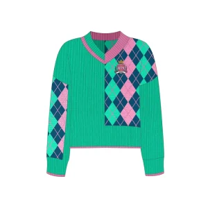 Custom OEM & ODM Mens Sweater Jacquard Knitwear V Neck Men’s Clothes Long Sleeve Knitted Pullover Sweater