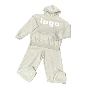 Custom OEM ODM Men’s Winter Tracksuits Puff Printing Logo Manufacturer Embroidery Men’s Sweatshirt Set Tracksuit for Men
