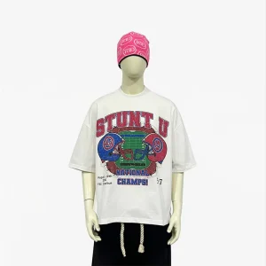 Custom Oversize Graphic Streetwear Blank 100% Cotton Boxy Heavyweight T-shirt Men White T Shirt