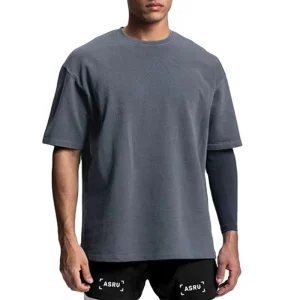 Custom Oversized 100% Cotton Blank Men’s T-Shirt with Front Logo Digital Printing Casual Short Sleeve