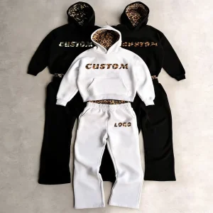 Custom Oversized Men’s Y2K Casual Hoodies Sweatpants with logo 100% Cotton Thermal Acid Wash Knitted Fabric Autumn
