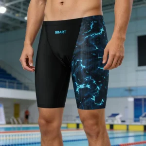 Custom Pattern High Compression Racing Swim Trunks Quick Drying Professional Swim Jammers For Competitive Athlete Club