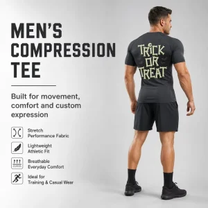 Custom Pattern Men’s Short Sleeve Rash Guard OEM ODM Supplier Men Active Training Shirt for Grappling Practice