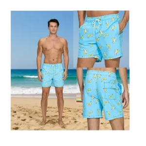 Custom Pattern Men’s Surf Board Short Swim Trunk Quick Dry Breathable Anti Wrinkle Recycled Polyester Eco Friendly Casual