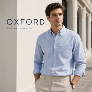 Custom Plus Size Men’s Cotton Oxford Shirt Long Sleeve Button up Business Casual Dress Shirt Manufacturer