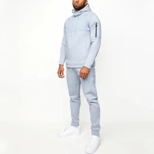 Custom Print Premium Jogging Gym Pullover Tracksuit Slim Fit Men’s Clothing Texture Track Suit Tech Fleece Hoodie and Jogger Set