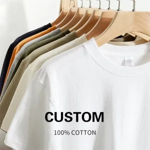 Custom Print T-shirt Men 100% Cotton Plain Blank Tee Shirt Custom Logo T Shirt