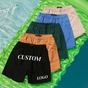 Custom Printed Logo Summer Swimwear Quick Drying Polyester Men Beach Shorts Designer Custom Men’s Swimming Trunks