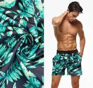 Custom Printed Men’s Swim Trunk Sustainable Recycled Stretch Woven Fabric Quick Dry Waterproof Plain Style for Boys Girls