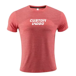 Custom Printing Breathable Quick Dry Gym Sports Running Marathon Outdoor Active Tops Short Sleeve T Shirt for Men