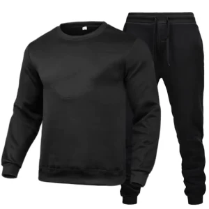 Custom Printing Embroidery Plus Size Men’s Tracksuit Blank 2 Piece Sweatsuits Plain Hoodies and Sweatpants Set