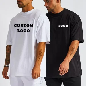 Custom Printing Heavyweight Drop Shoulder Heavy Weight 100% Organic Cotton Oversized Men Tshirt T-Shirt Tee T Shirt