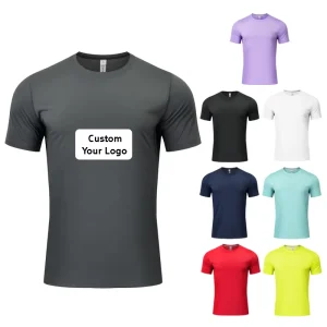 Custom Printing Logo Quick Dry Breathable Unisex T-Shirt 100% Polyester Men’s Running Tshirt Training Gym Workout Sport T-shirt
