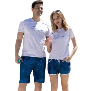 Custom Private Label OEM Couples Swimwear Women’s String Board Shorts and Young Hot Girls 2 Piece Set Bikini Quick Dry Plus Size