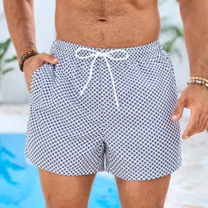 Custom Quick Dry Men’s Board Short with Drawstring Swimwear Swimsuit for Summer Breathable Polyester Surf Beach Short for Male