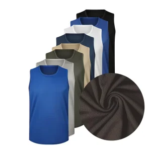 Custom Reflective Logo Running Vest Performance O Neck Quick Dry Sport T-shirts Mens Gym Sleeveless Trail Running Vest Singlet