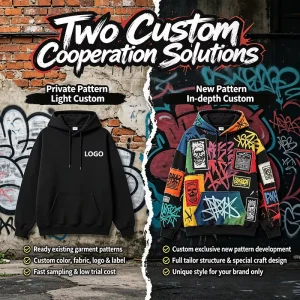 Custom Reverse Embroidery Streetwear Pullover Half Zipper Acid Wash Distressed Sweatpants and Hoodie Set