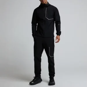 Custom Size Men’s Outdoor Sports Suits Chest Zipper Pocket Jacket Joggers Spring and Autumn Hooded Hiking Jacket Tracksuits