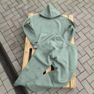 Custom Slim Fit Men’s Cotton Jogging Tracksuit Casual Embroidery Hoodie Sweatshirt Cargo Training Set for Autumn Woven Weave
