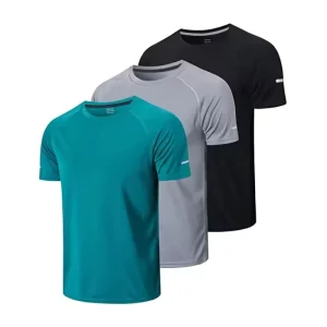 Custom Slim Fit Polyester Spandex Breathable Sports Tshirt Quick Drying Elastic Running Biking Gym Men T Shirt