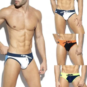 Custom Solid Print Men’s Bathing Suit Swim Bikini Swimsuit Mens Swimwear Briefs Trunk Swimwear for Men