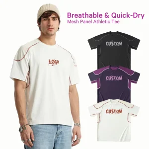 Custom Sports Outdoor Running Cycling Active Tops Quick Dry Breathable Loose Sports Gym Short Sleeve T Shirt for Men