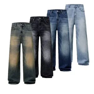 Custom Spring Men’s Jeans Casual High-Waist Solid Color Fashion Style Men’s Jeans