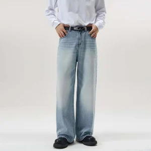 Custom Spring Men’s Jeans Casual High-Waist Solid Color Fashion Style men’s jeans