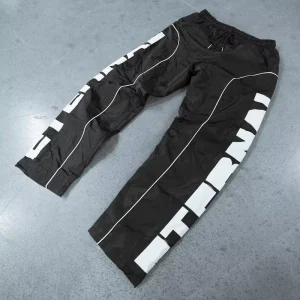 Custom Streetwear Sports Running Reflective Oversized Baggy Wide Leg Pants Windbreaker Track Nylon Pants for Men