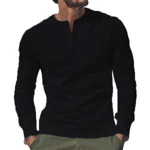 Custom Style or Logo ODM Round-neck Men’s T-Shirts Casual Pullover Casual Streetwear Men Button T Shirts