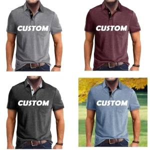 Custom Sublimation Elastane Business Polo Shirt Polyester Golf Polo Shirt Embroidery Custom Polo T-Shirt with Logo