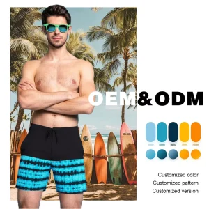 Custom Sublimation Print 4 Way Stretch Boardshorts Surf Shorts Quick Dry Men’s Swimwear & Beachwear