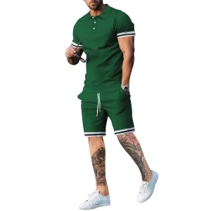 Custom Summer Men Short Set Two Piece Polo Sports Casual Men’s Tracksuit Set