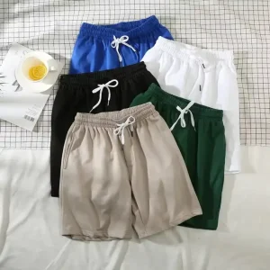 Custom Summer Solid Men’s Shorts Pant Active Athletic Cotton Shorts Quick Dry Training Short Pants