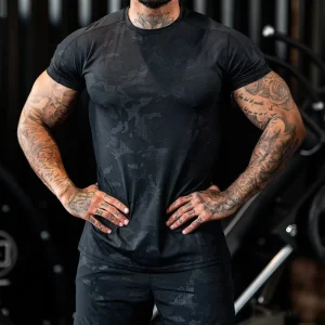 Custom Supplier Sports Jersey t Shirt for Men OEM Camo Printing Tshirt Sample Bulk Custom Labels Tshirt 65% Polyester t Shirt