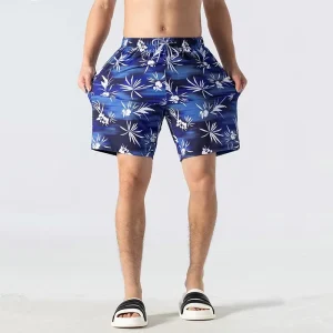 Custom Swimwear Men’s Colorful Quick Dry Breathable Casual Beach Short Waterproof Men’s Floral Print Swimming Trunks