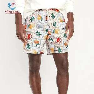 Custom Swimwear Trunks Men’s Printed Quick Dry Beachwear Men’s Breathable Shorts With Pocket OEM Service Available