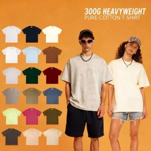 Custom T Shirt Embroidery Logo 100% Cotton Print Logo High Quality Heavyweight Oversized Plain Men’s T-Shirt