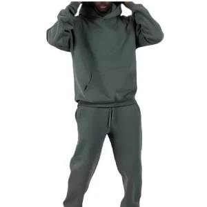 Custom Tracksuit Oversized Hoodie Set Print Logo Blank Plus Size Men’s Hoodie 100% Cotton Jogging Sweatsuit for Men