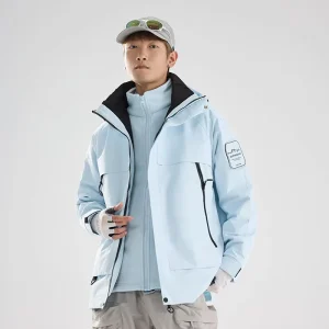 Custom Unisex Outdoor 3 In 1 Waterproof Hiking Men’s Jackets 3 Layers Jacket Ski