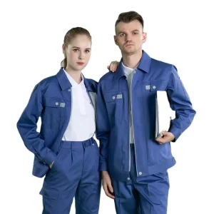 Custom Unisex Workwear Suit Factory Workshop Mechanic Work Jacket Pants Sets Workers Uniform 100% Cotton Polyester