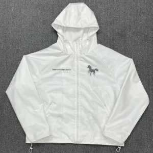 Custom Urban Sport Style TPU Triple Layer Fabric Hooded Zip Up Screen Print Waterproof Windbreaker Jacket for Men’s