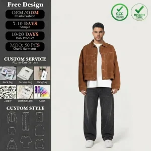 Custom Vintage Workwear Jacket Oversized Utility Chore Jacket OEM & ODM Manufacturer