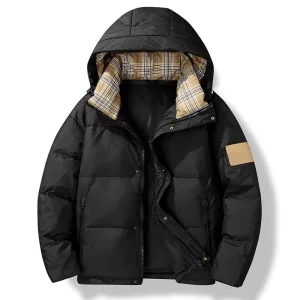 Custom Waterproof Men’s Down Jackets Plus Size Warm Comfortable Windproof Cold-resistant 90% Down Hooded for Winter