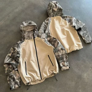Custom Waterproof Nylon Lightweight Jacket Outdoor Hiking Camouflage Breathable Jacket